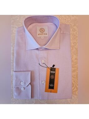 Formal Purple Shirt for Men, Cotton, Snover, Size 41, NWT